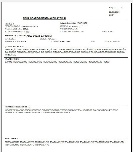 ve software vantagens ATENDIMENTO POSTO DE SAUDE