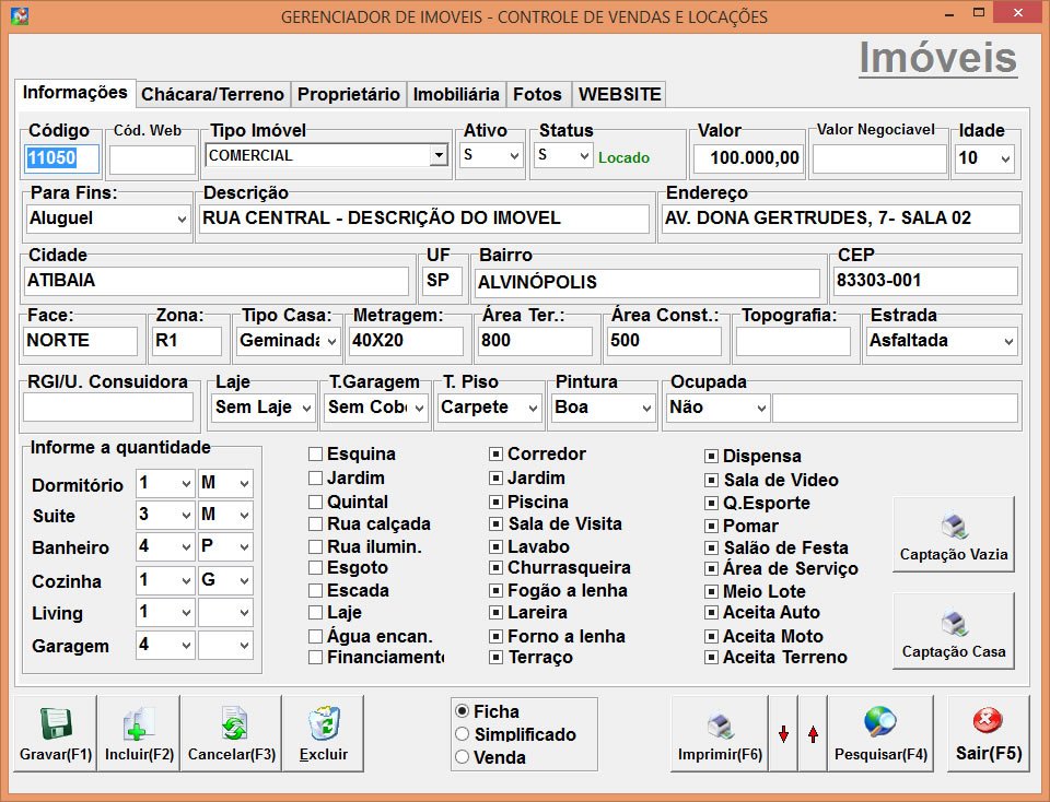 ve software vantagens CONTROLE DE IMOVEIS