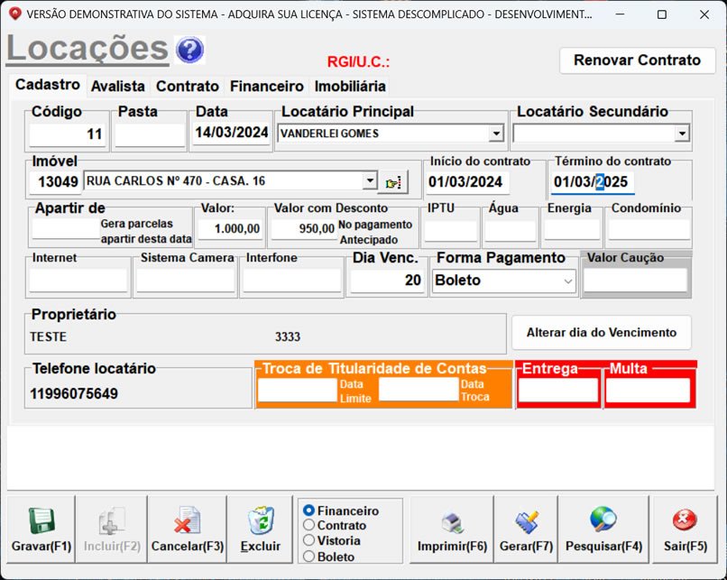 ve software vantagens CONTROLE DE IMOVEIS