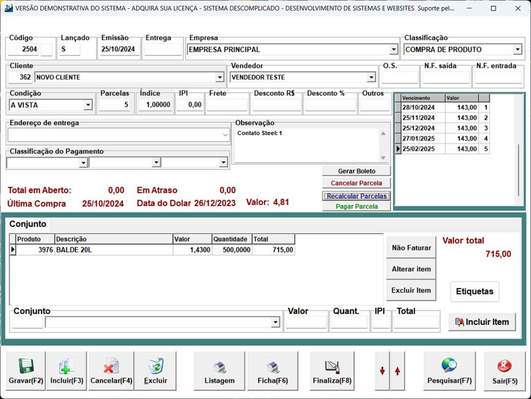 ve software vantagens GERECIADOR INDUSTRIAL